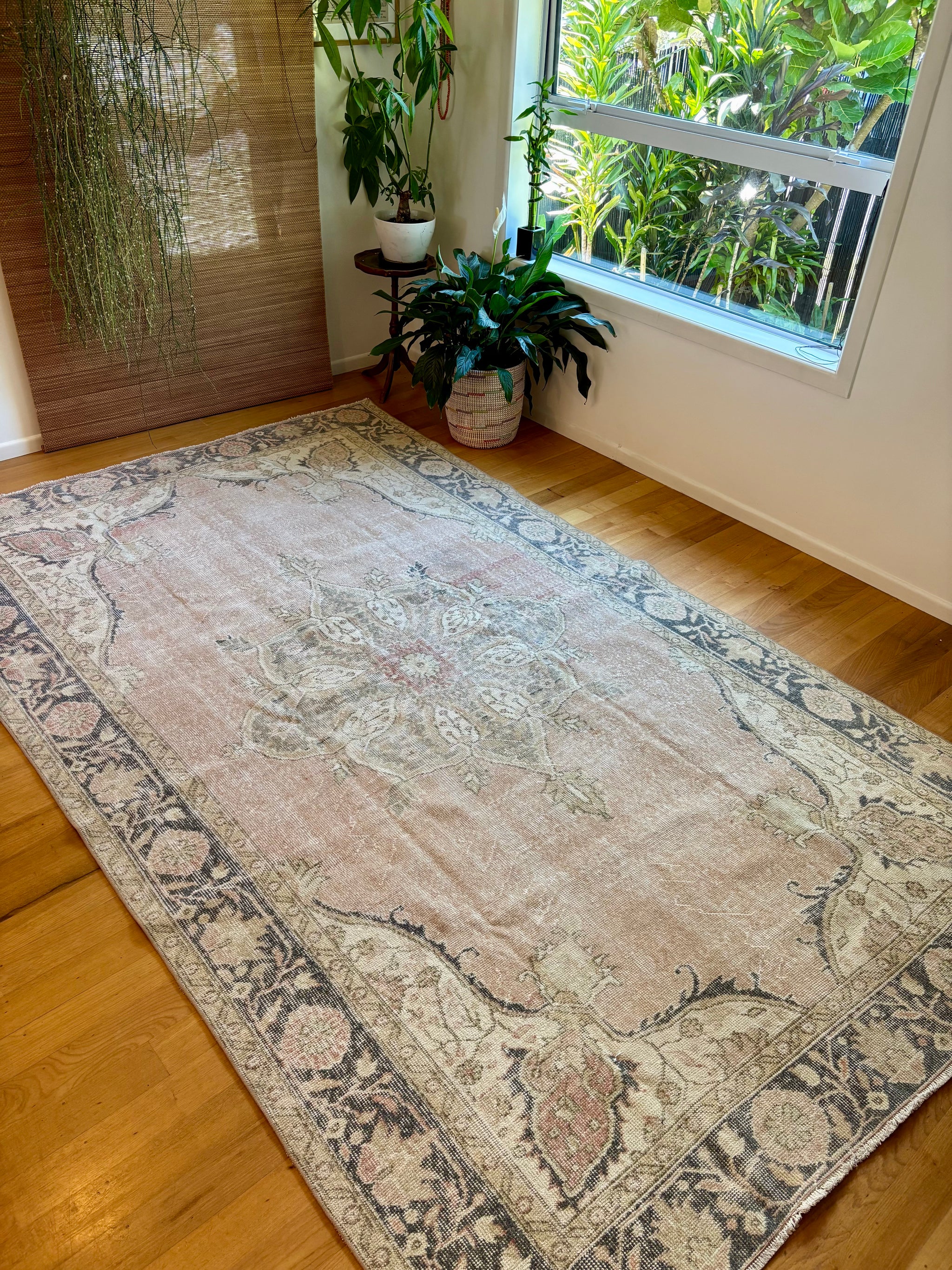 114×192 \"Forest walk”ViNTAGE TURKiSH RUG Shop Vintage Turkish Rugs – Turk Rugs